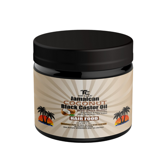 Top Class Jam. Black Castor Oil Hair Food -Coconut 175g