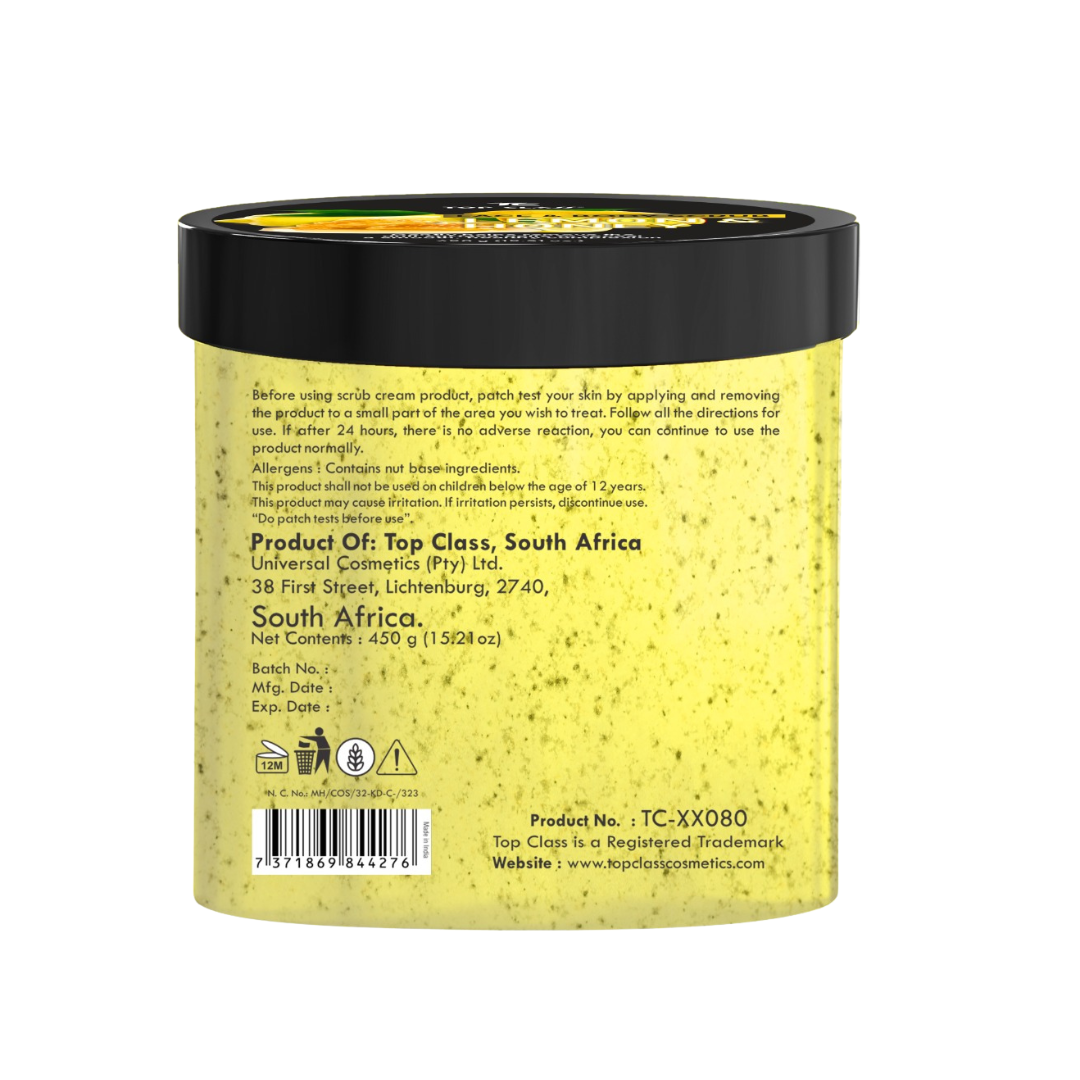 Top Class Face & Body Scrub - Lemon & Honey 450ml