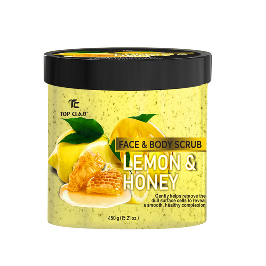 Top Class Face & Body Scrub - Lemon & Honey 450ml