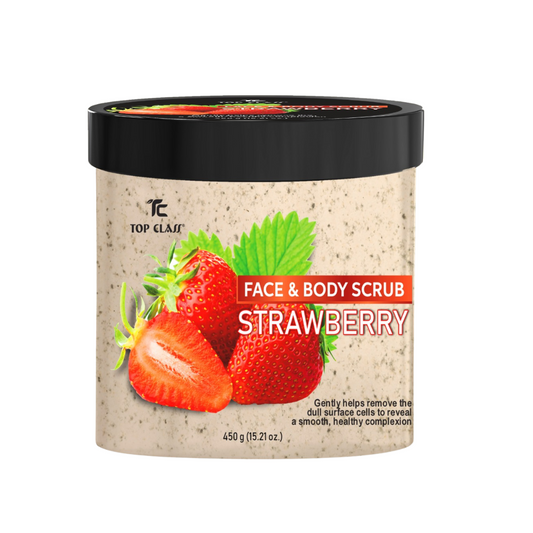 Top Class Face & Body Scrub - Strawberry 450ml