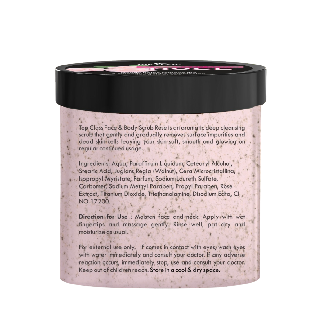 Top Class Face & Body Scrub - Rose 450ml